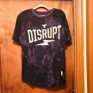 Under Armour Black And Gray THE ROCK Short Sleeve Disrupt Tee XL